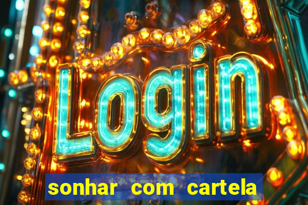 sonhar com cartela de bingo